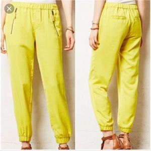 Hei Hei neon crop jogger ankle  yellow pants